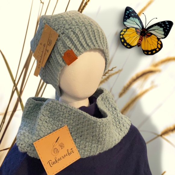 Sage Spice Hat and Cowl Set (Crochet) - Picture 2 of 5